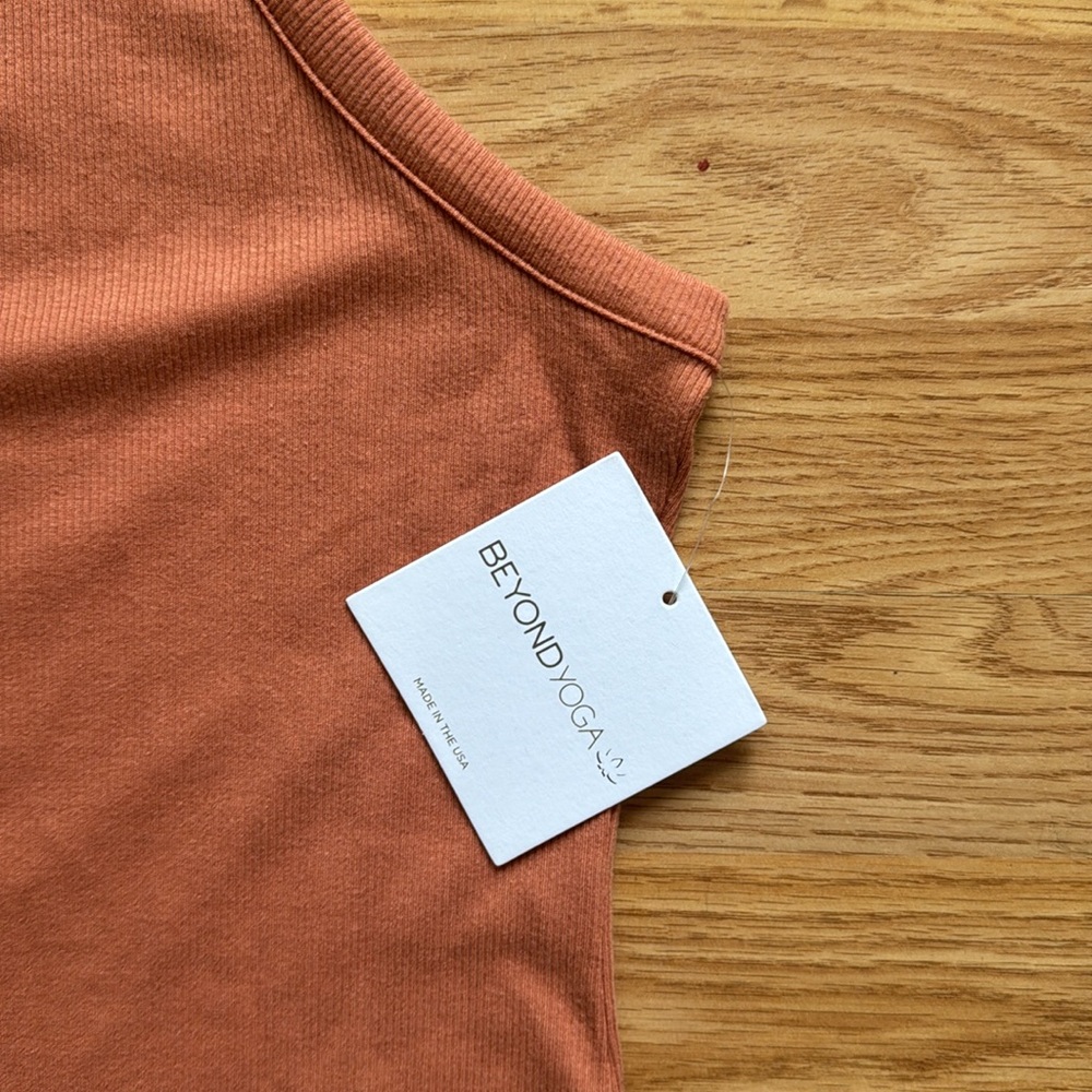 Beyond Yoga Sleeveless Midi Dress in Terracotta Peach - Picture 5 of 11